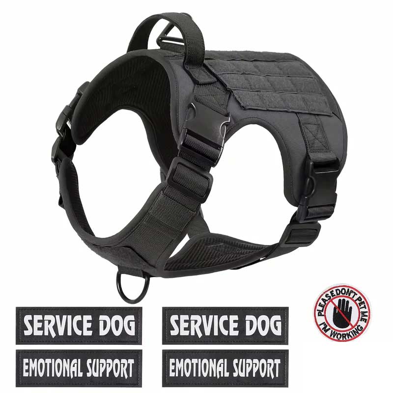 Heavy Duty Tactical Dog Harness Vest Adjustable Reflective Fit