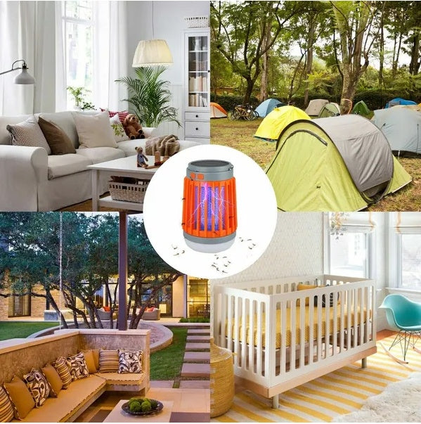 Solar USB Mosquito Killer Lamp LED Bug Zapper Outdoor Light