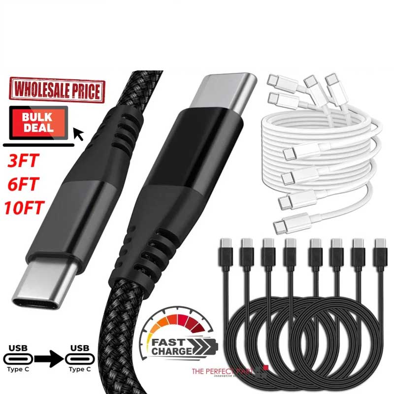 Braided USB C Fast Charging Data Sync Cable Durable Charger