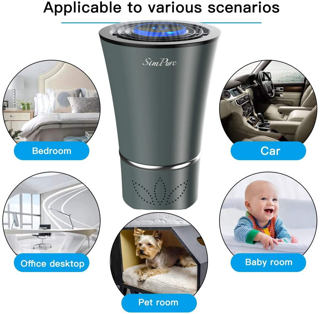 Mini Portable Air Purifier with True HEPA Filter