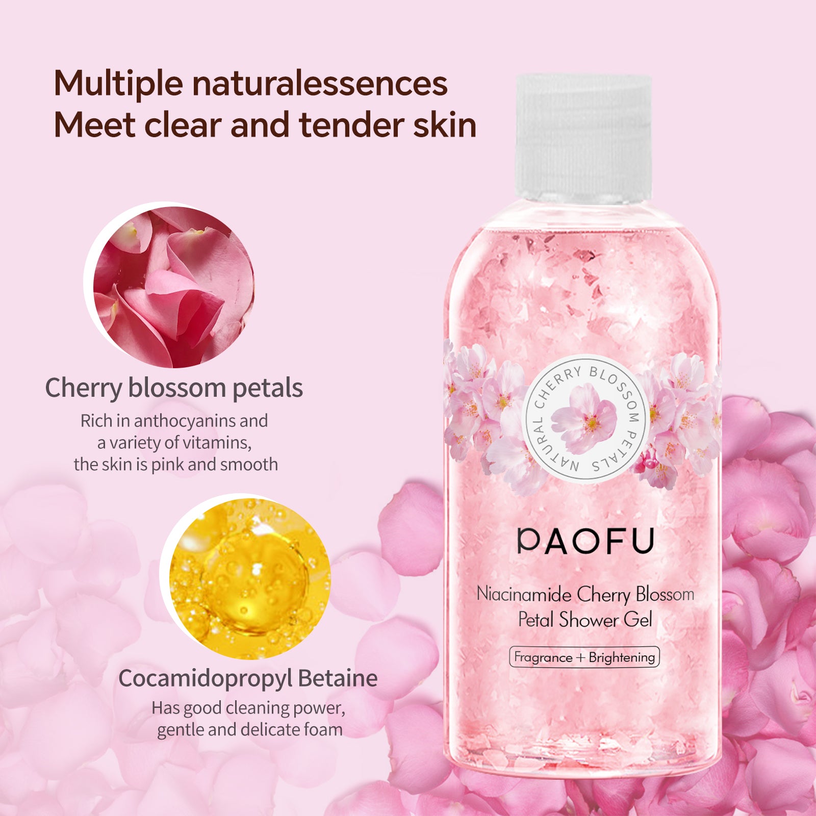 Brightening Niacinamide Cherry Blossom Body Wash Glow Boost