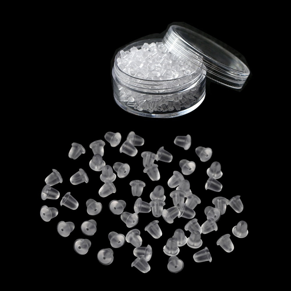 Silicone Earring Backs Soft Transparent Hypoallergenic Plugs
