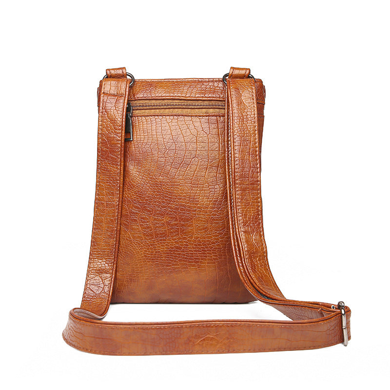 Women Retro Soft Leather Shoulder Messenger Bag for Daily Casual Use