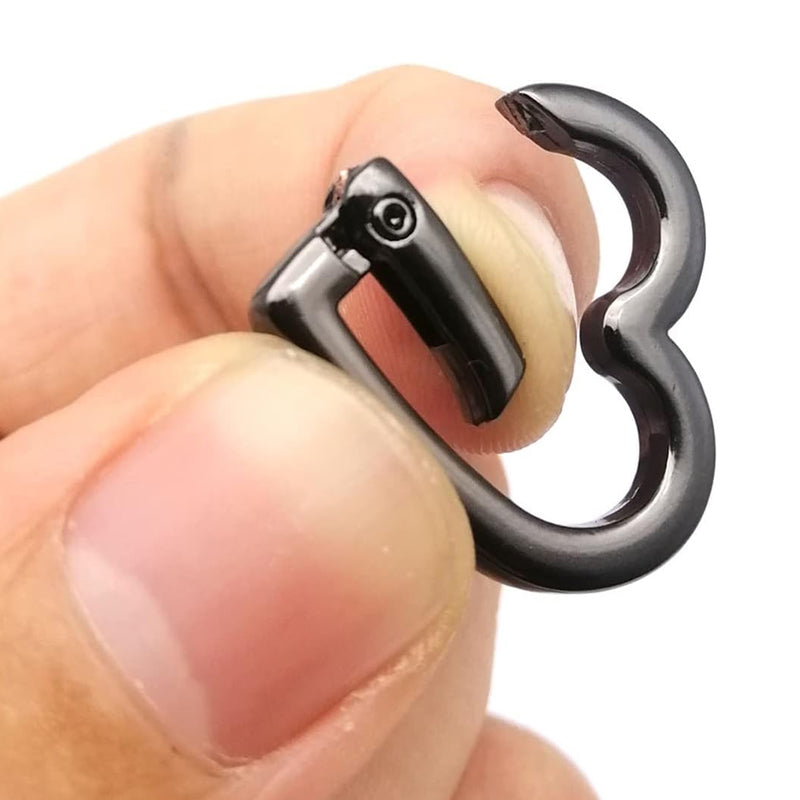 Premium Heart Shape Spring Clip Hooks Durable Bag Connector Set