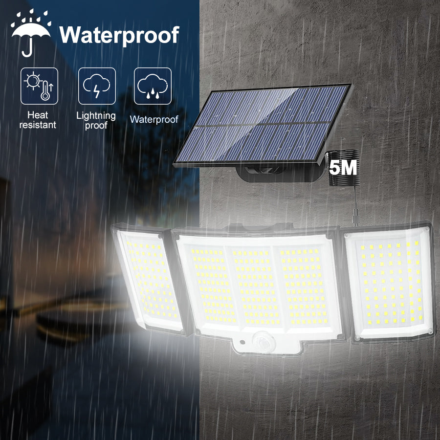 Ultra Bright Solar Motion Lights Outdoor 3-Head Waterproof LED
