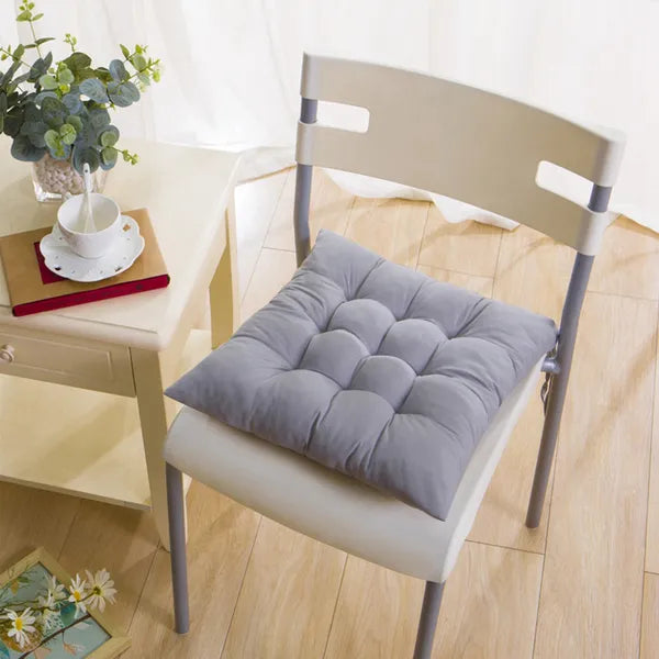 4Pcs Soft Chair Cushion Pads with Ties Comfortable Square Seat Cushions