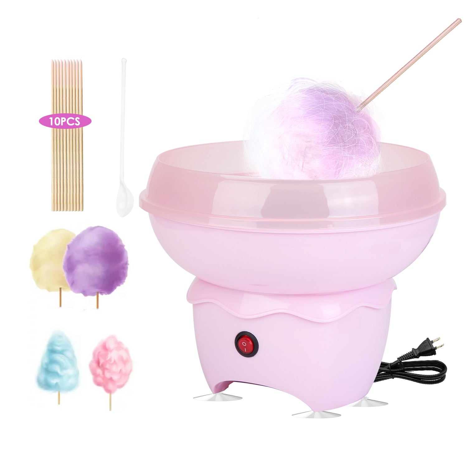 Portable Cotton Candy Maker Electric Candy Machine for Kids Fun