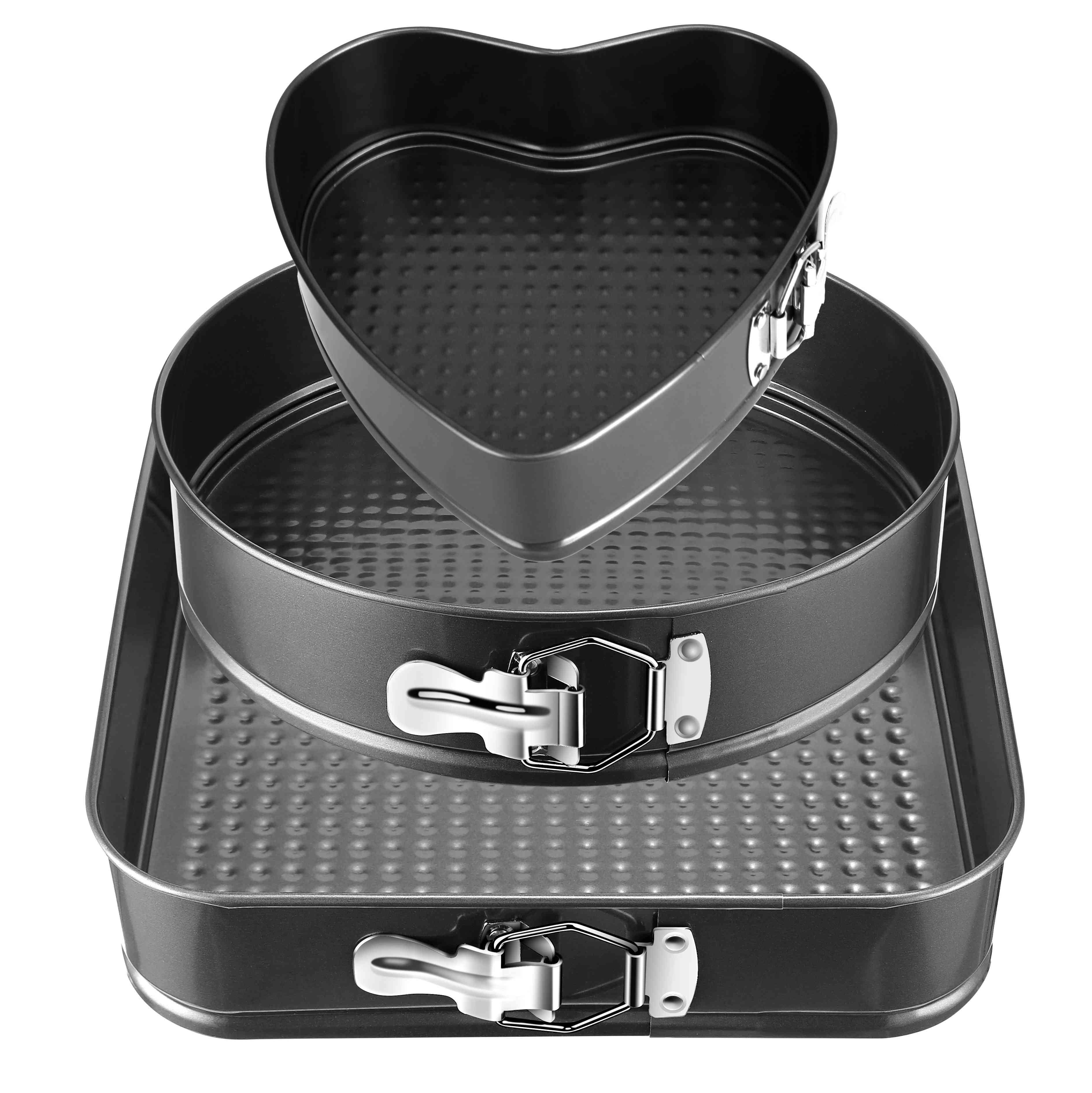 3 Piece Nonstick Springform Cake Pan Set