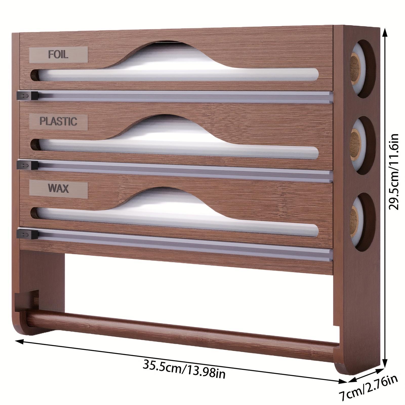 Bamboo Cling Film Cutter with Tissue Holder