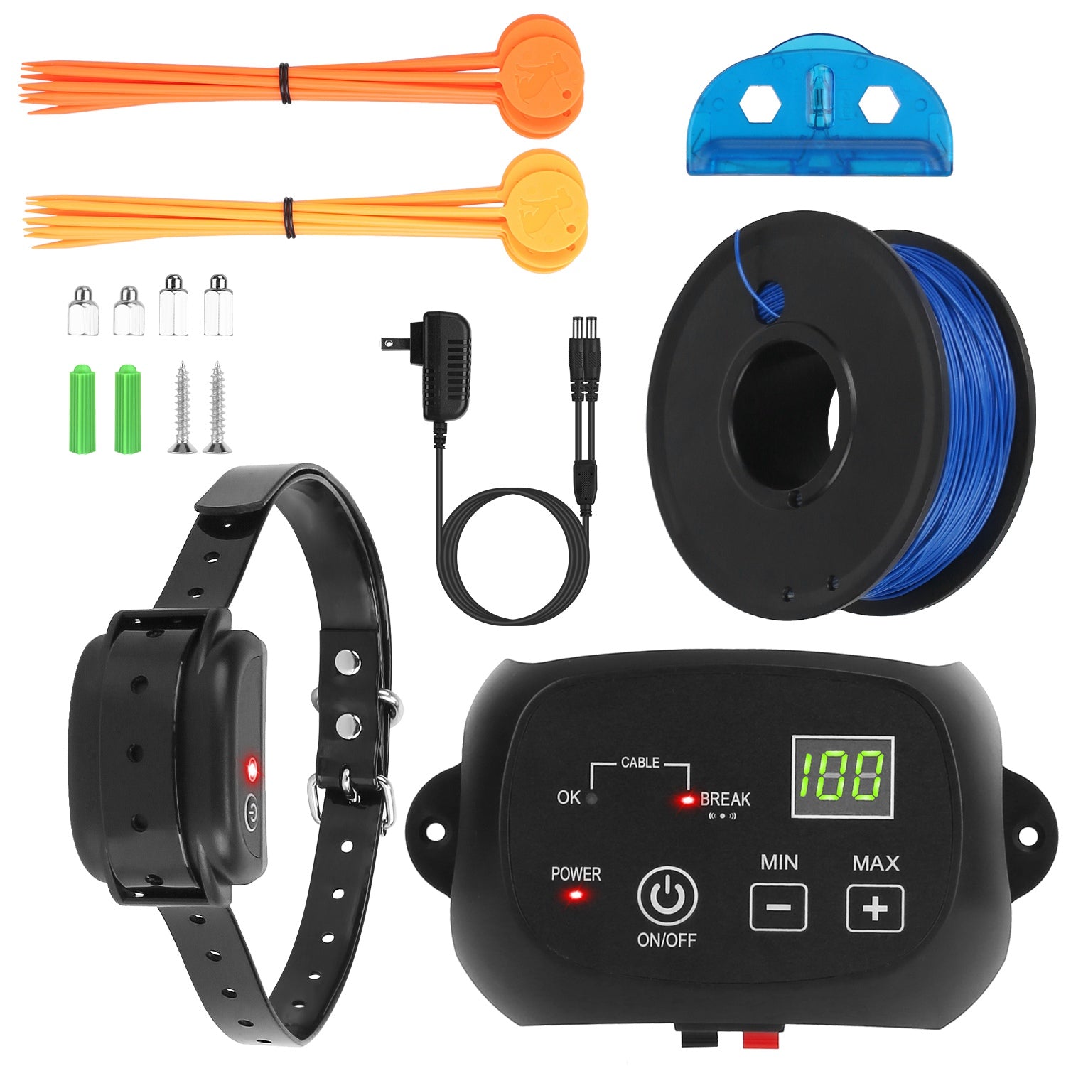 Underground Dog Fence System with 100 Levels Waterproof Receiver