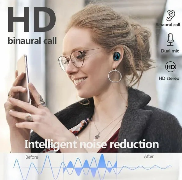 Bluetooth 5.1 TWS Earbuds Waterproof Stereo Wireless Headphones