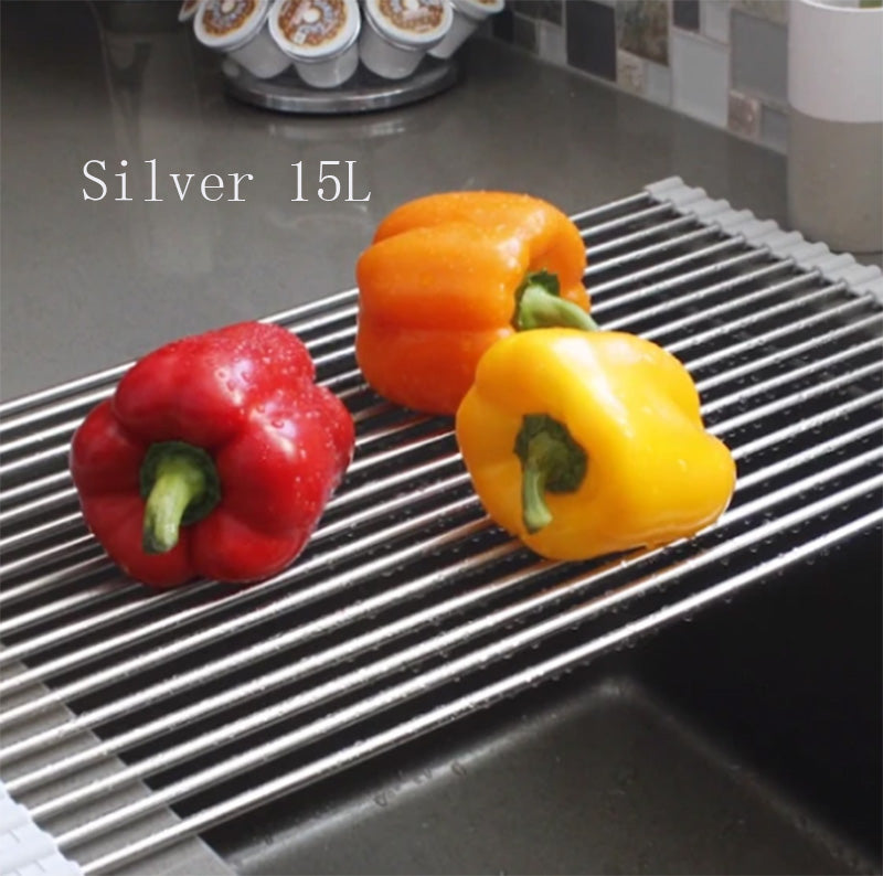 Folding Stainless Steel Kitchen Sink Rack