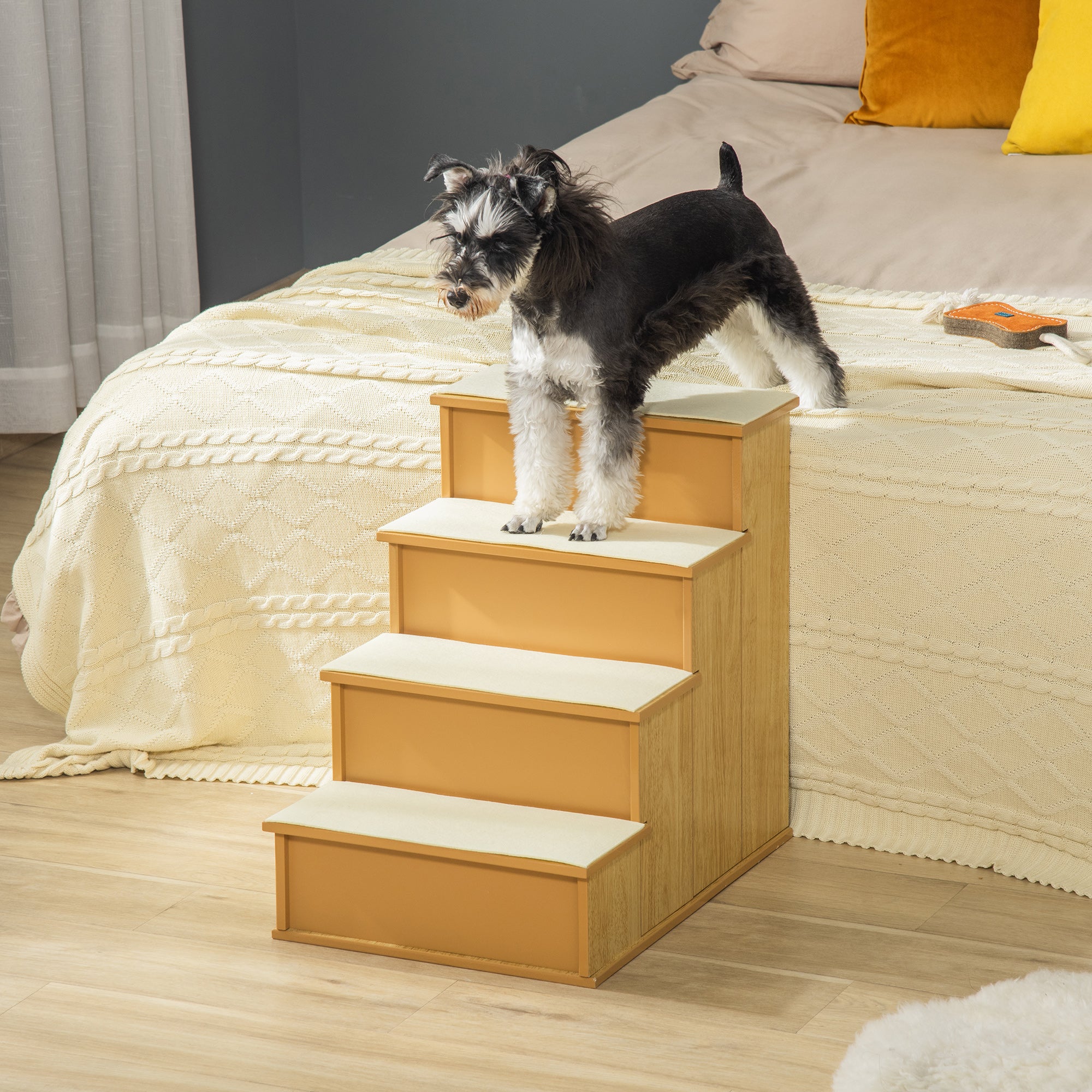 Premium Small Pet Stairs Cushioned Steps for Cats and Dogs