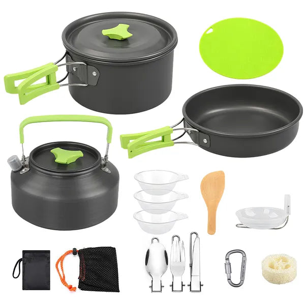 Complete Camping Cooking Set 16 Piece Outdoor Cookware Kit