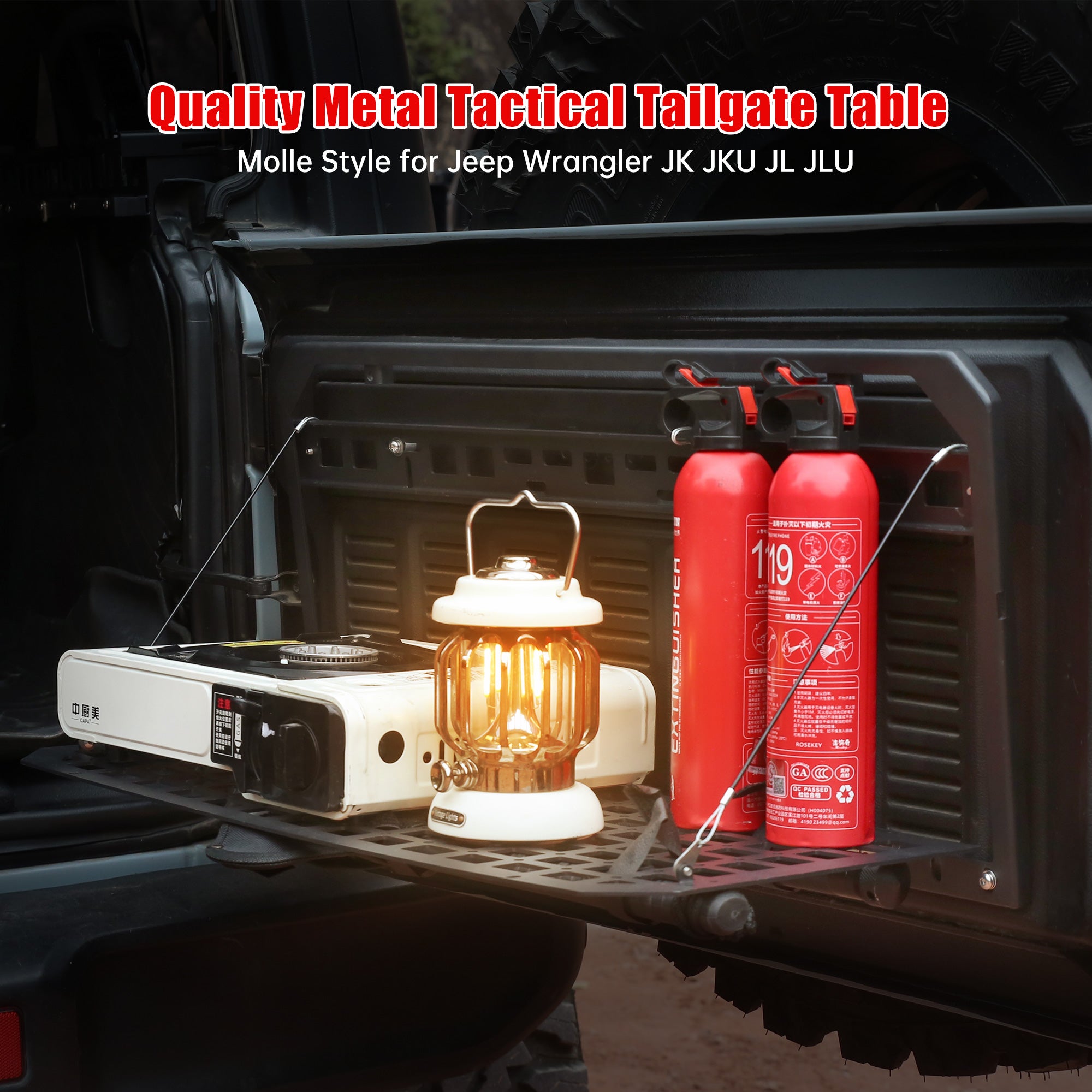Tailgate Table for Jeep Wrangler JK JL 2007–2025 Foldable