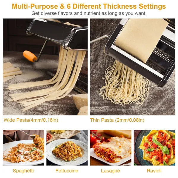 Pasta Maker Roller Machine for Fresh Fettuccine Noodles