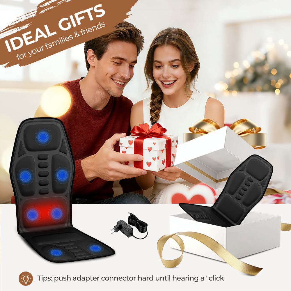 Heated Massage Chair Pad with 7 Motors & Lumbar Support