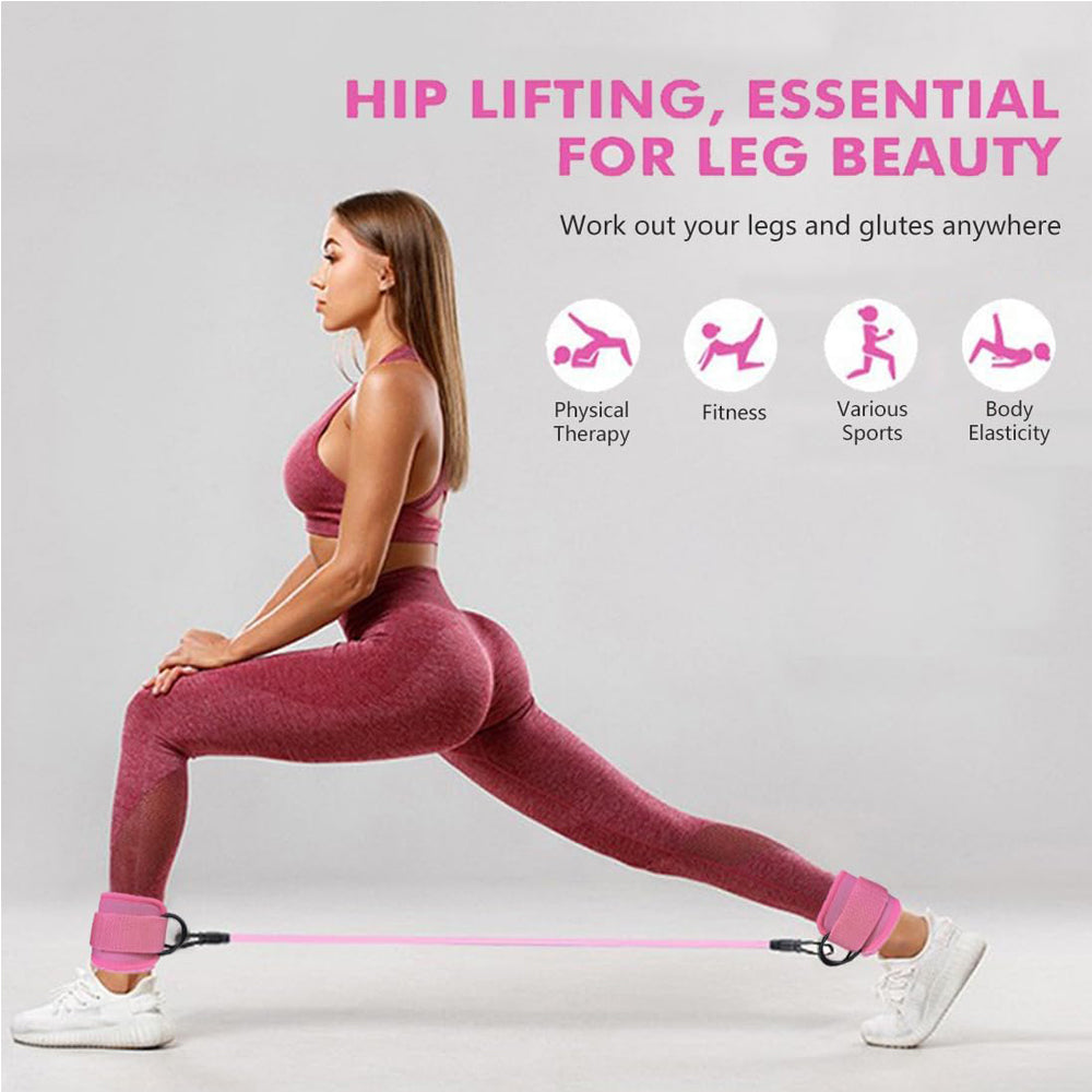 Ankle Resistance Bands with Cuffs for Leg & Glute Workout