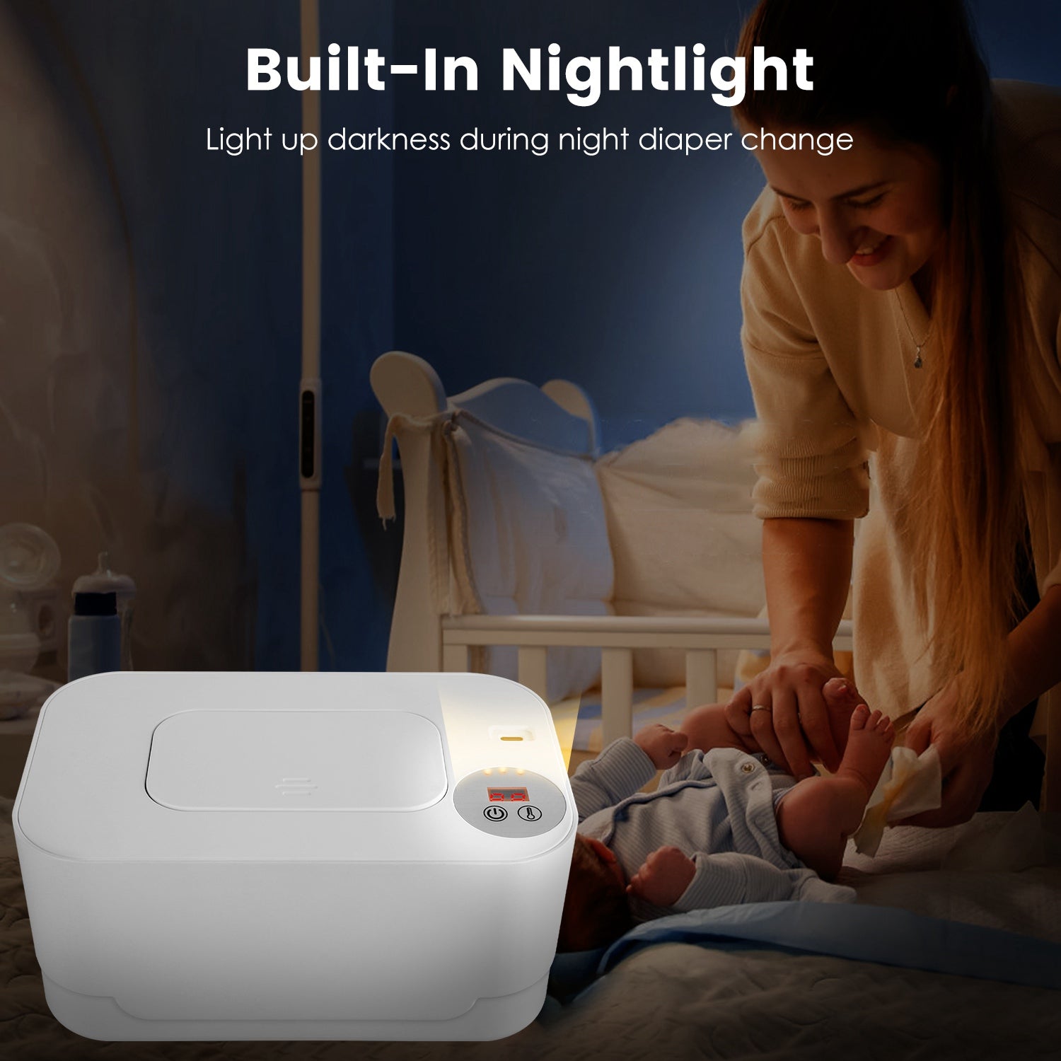 Baby Wipe Warmer Type C Portable Wet Wipes Dispenser