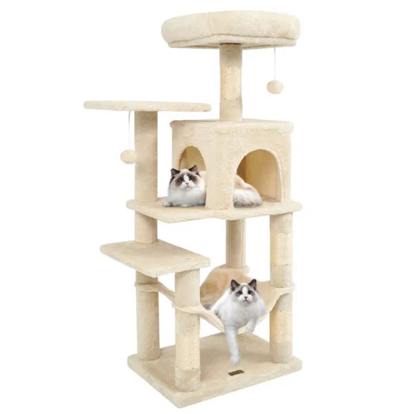 Premium Multi Level Cat Tree with Condo Hammock and Top Perch