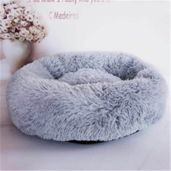Luxury Round Plush Pet Bed Warm Cozy Nest Pad for Cats Dogs