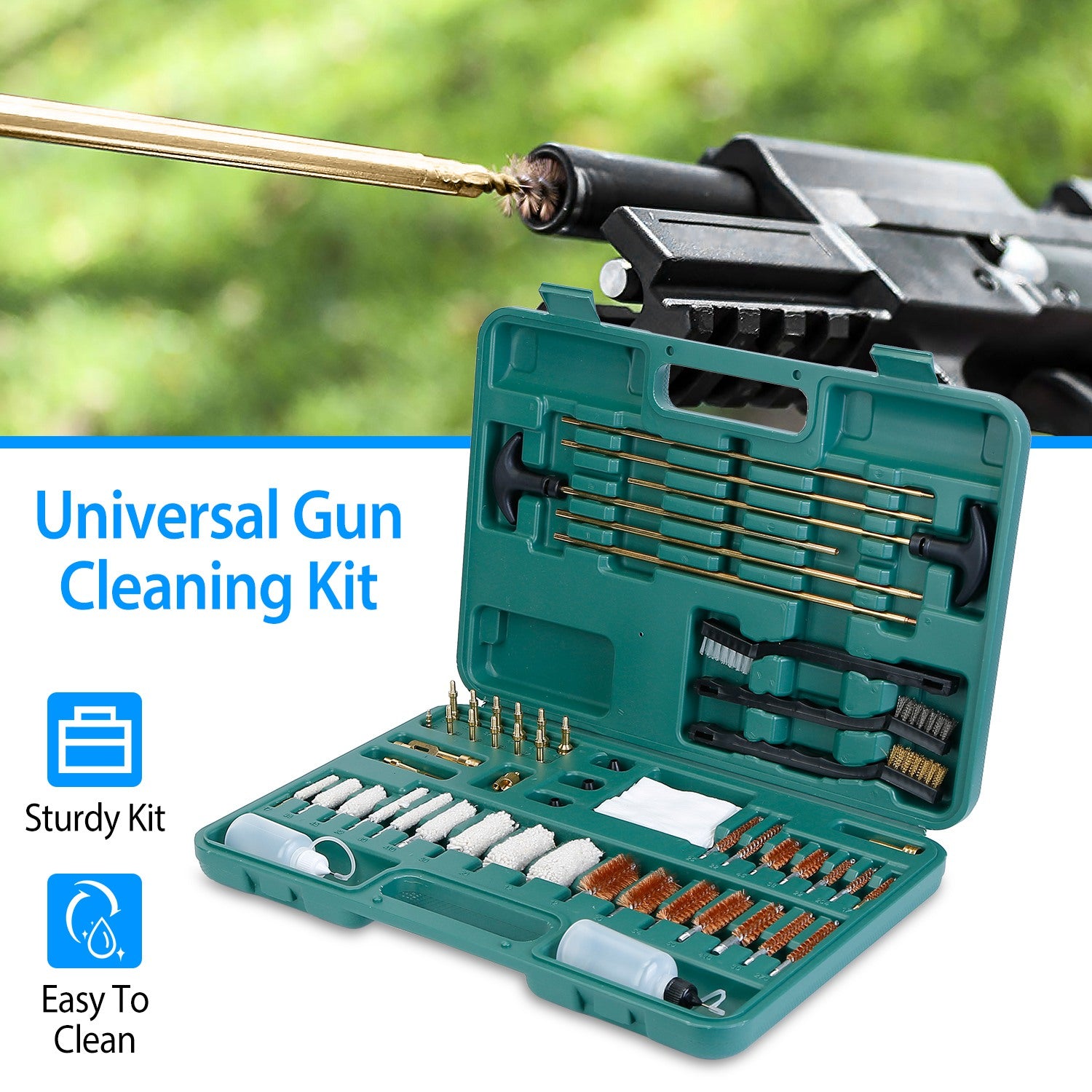 Complete Gun Cleaning Kit for Handguns, Rifles & Shotguns