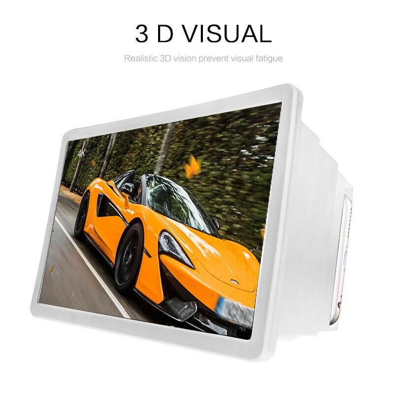 Mobile Phone Screen Magnifier Stand HD Enlarger White Display