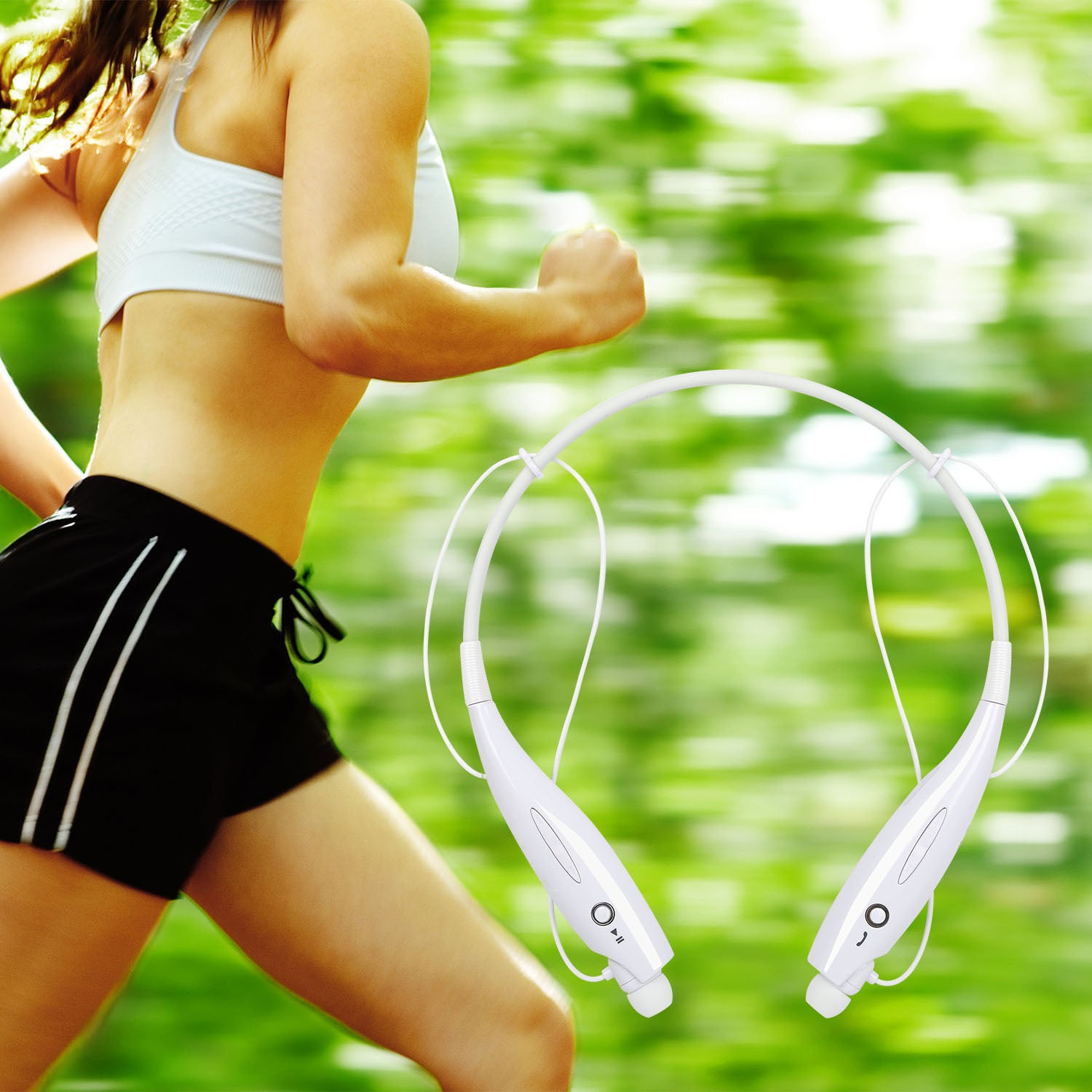 Wireless Neckband Headphones Sport Magnetic Earbuds