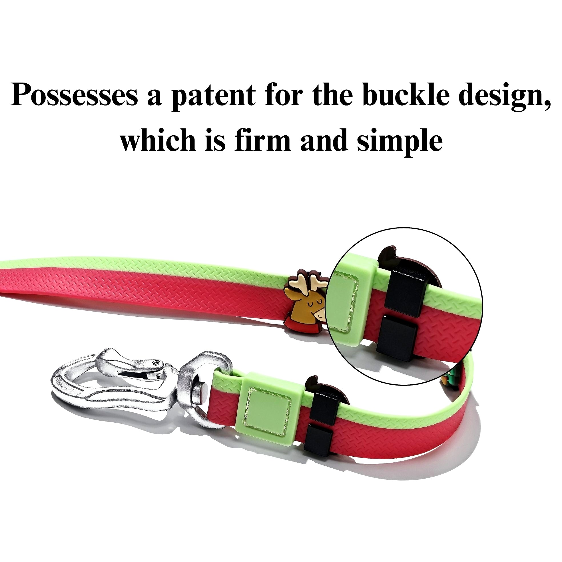 Dual-Color Embossed Pet Leash Set for Stylish Daily Walks
