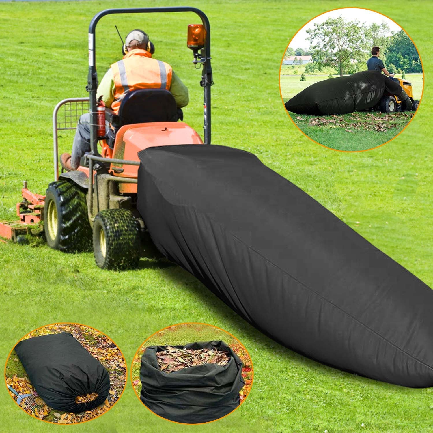 Lawn Tractor Leaf Bag 54 Cubic Ft Garden Waste Collector
