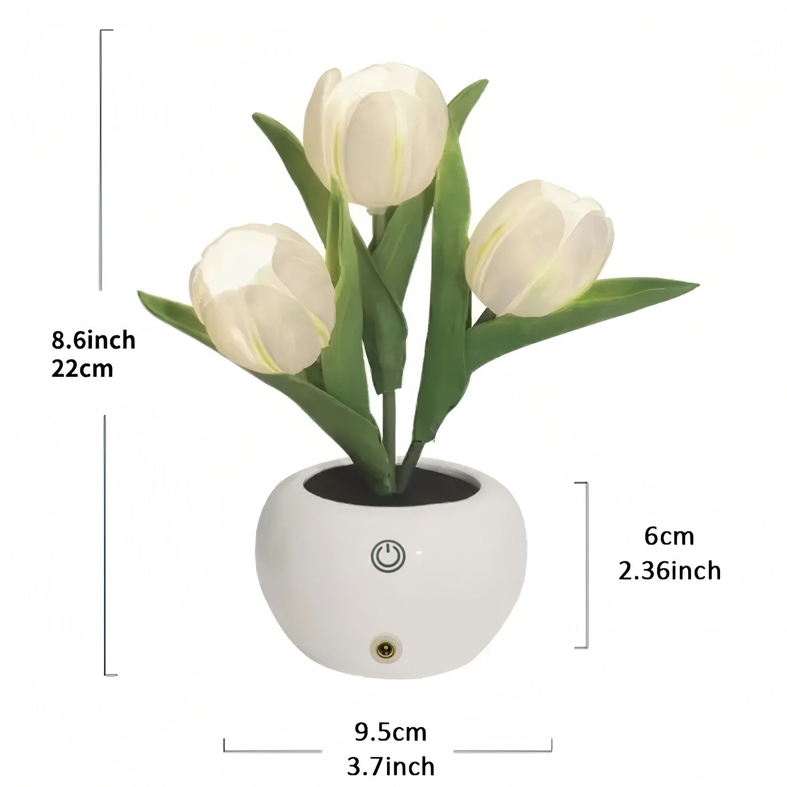 Tulip LED Table Lamp USB Dimmable Flower Vase Night Light
