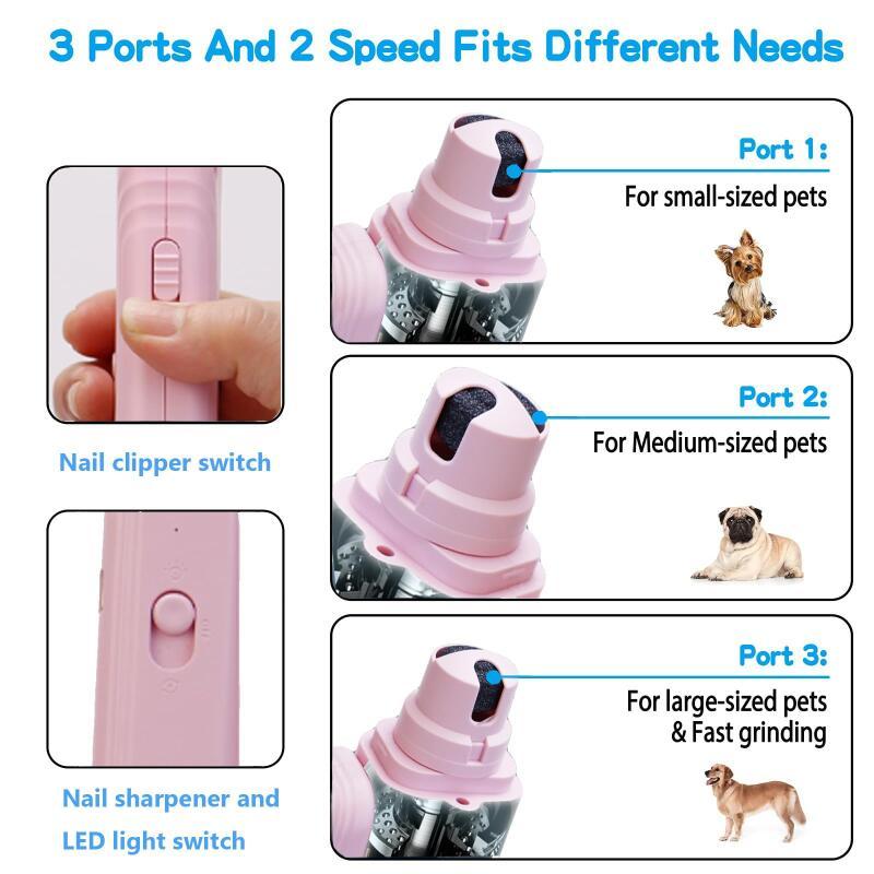 Premium 2in1 Pet Nail Clipper LED Light Safe Grooming Trimmer