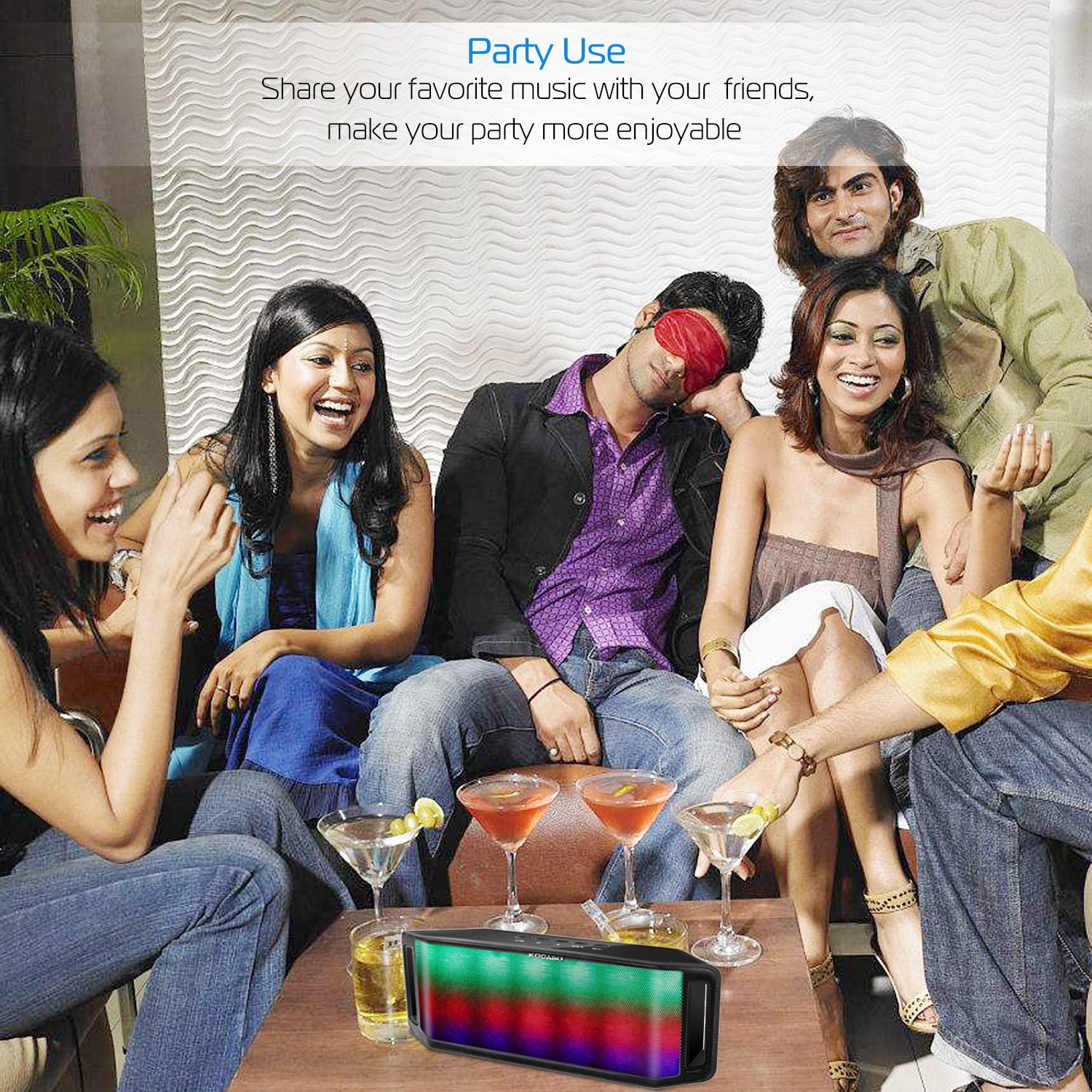 LED Wireless Speaker with FM Radio & USB