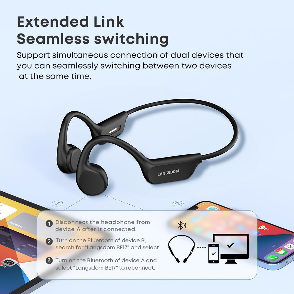 IPX8 Waterproof Bone Conduction Swimming Headphones 32GB MP3
