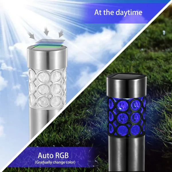 Color Changing Solar Garden Lights Waterproof RGB Outdoor Decor