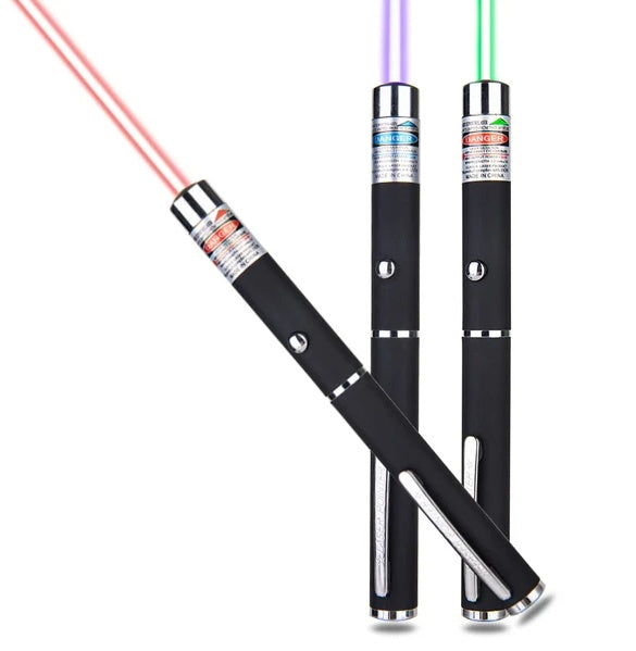 3 Pack Laser Pointer Pens Red Green Blue Long Range Beam
