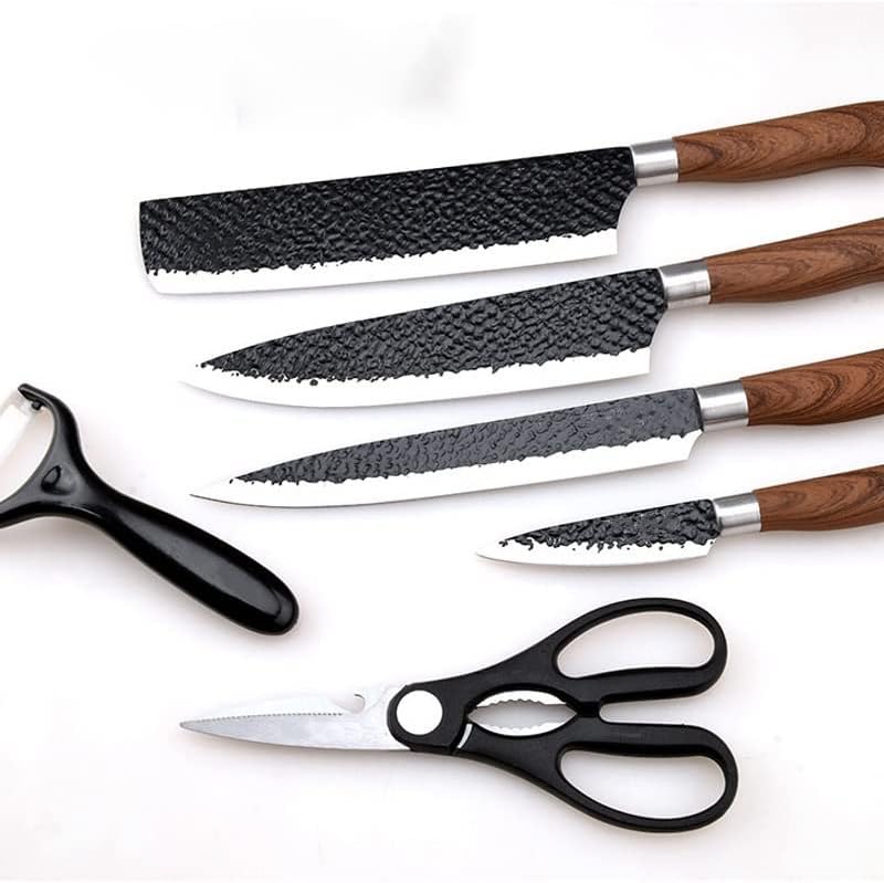 6PCS Kitchen Knife Set Stainless Steel Chef Knives Gift Case