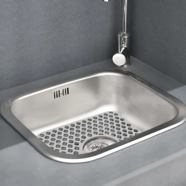 Silicone Sink Mat With Drain Hole Non Slip Protector Grid