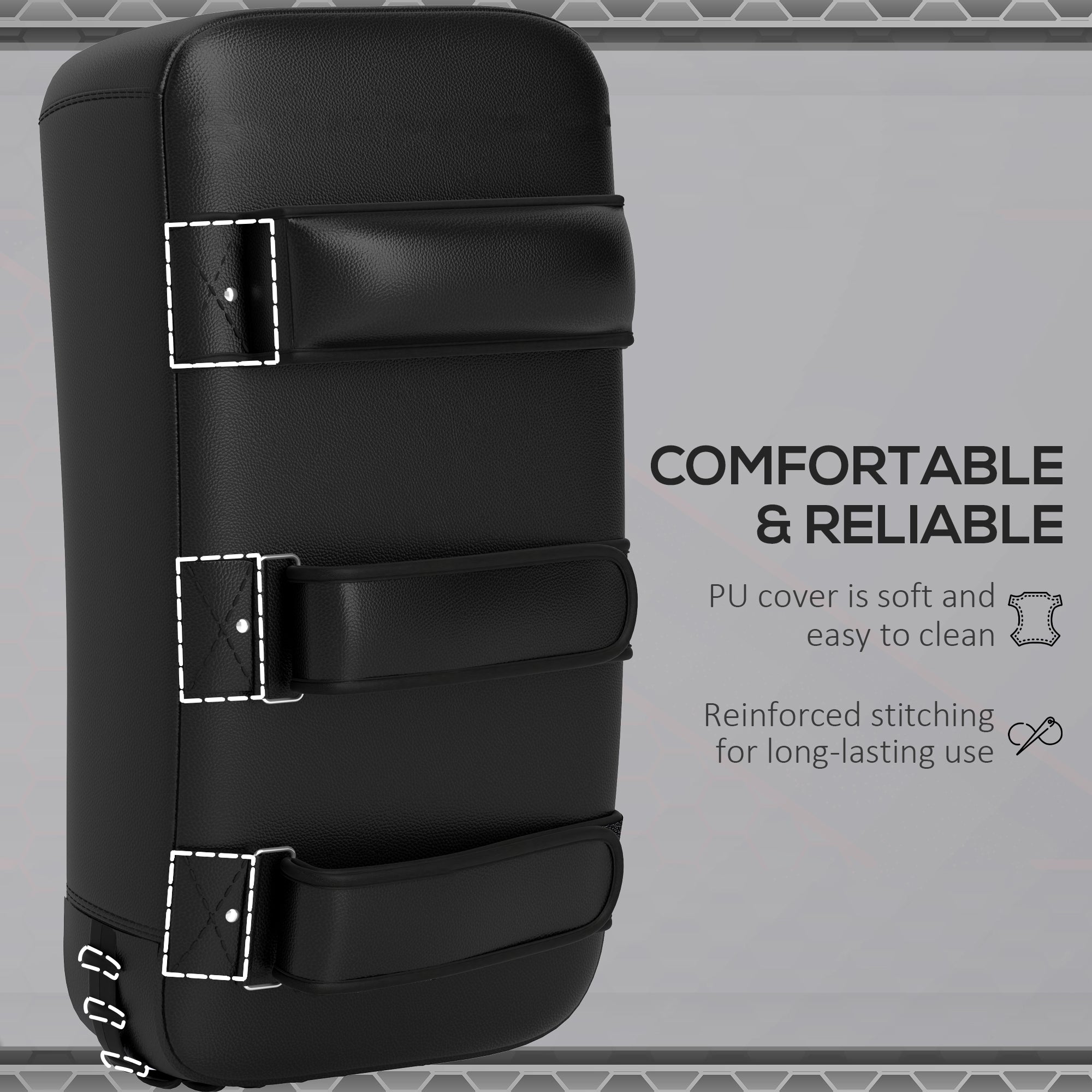 Muay Thai Kick Shield Punching Pad 16.5 Inch MMA Training Gear