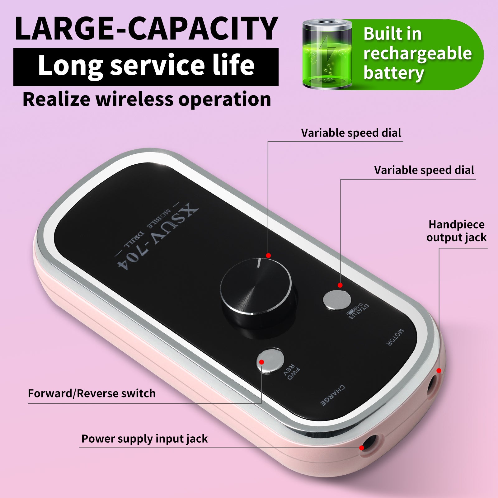 40000 RPM Rechargeable Electric Nail Drill