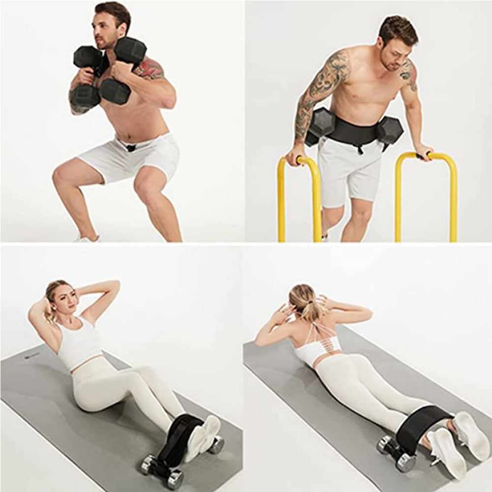 Dumbbell Hip Thrust Belt Waist Strap for Weight Training Anti-Slip Booty Workout Belt