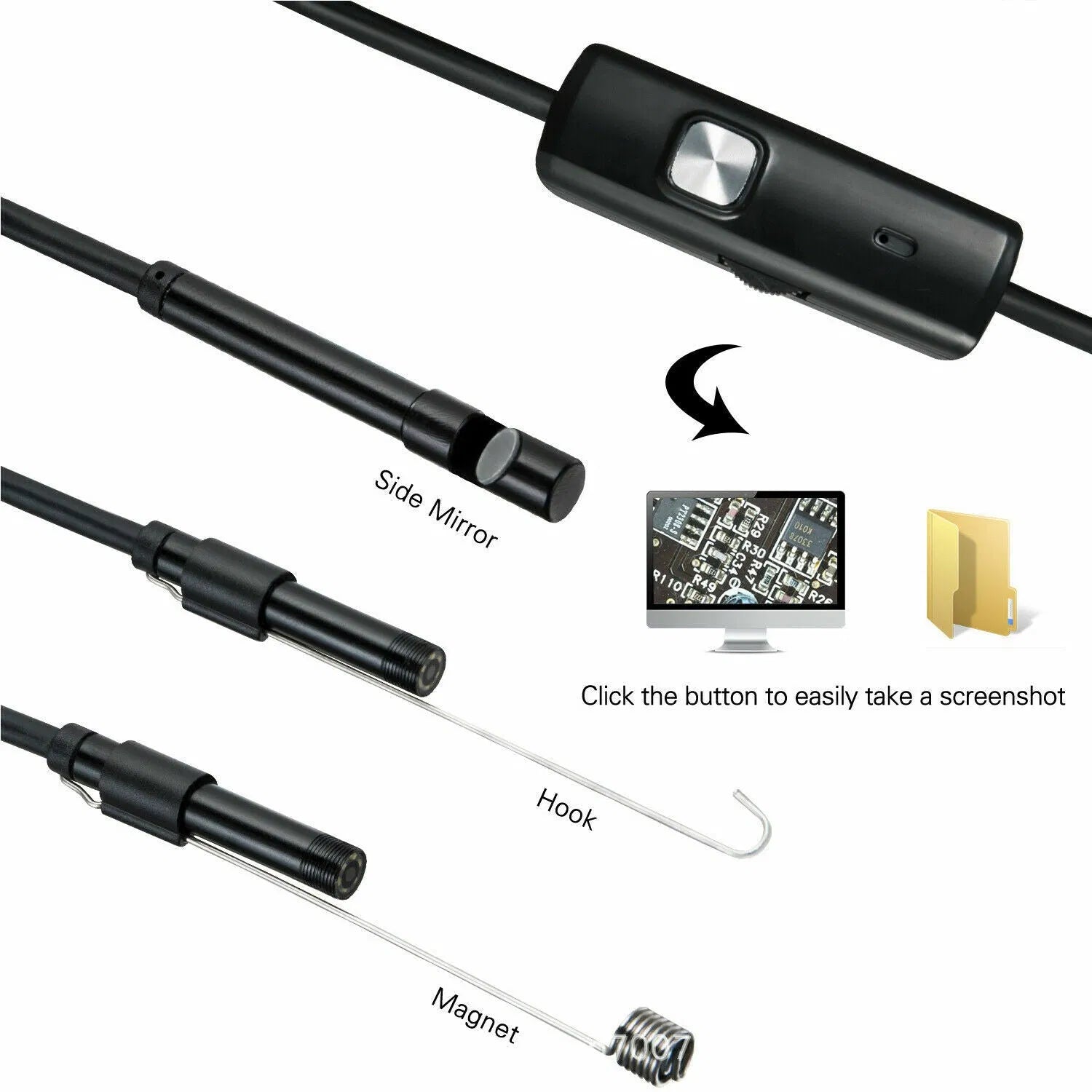 USB Endoscope Camera 5M Cable 6LED Borescope for Android