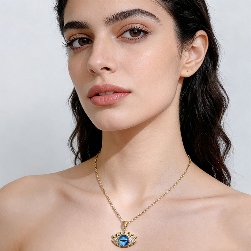 Elegant Evil Eye Hamsa Necklace Protection Lucky Amulet Gift