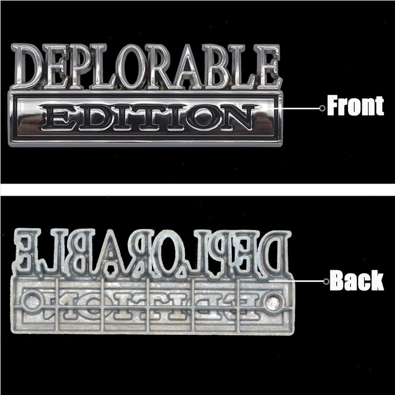 2PCS Deplorable Edition 3D Metal Car Emblem Badge Sticker