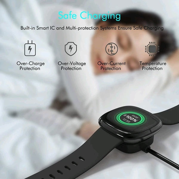 Wireless Charger Dock for Sense Versa 3 4 Watch USB Cable