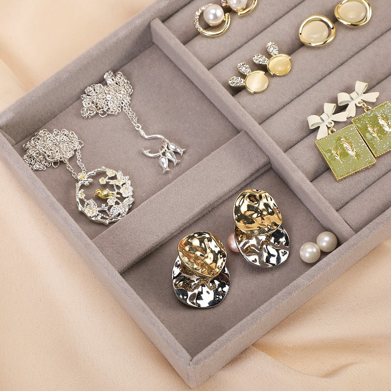 Premium Gray Jewelry Tray Elegant Organizer for Accessories