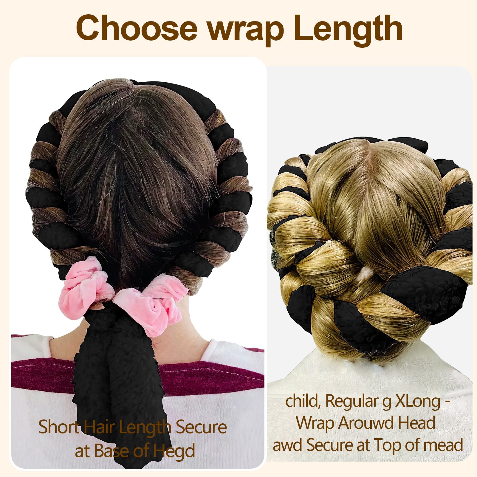 Heatless Satin Hair Curler Damage-Free Overnight Curling Set