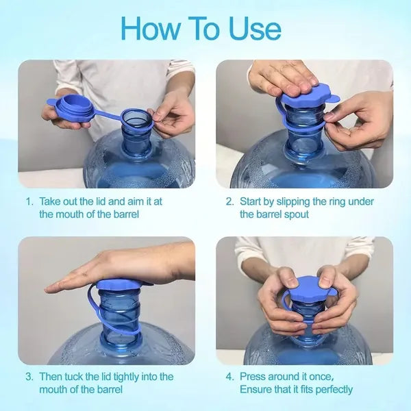 3-Piece Reusable Water Bottle Caps for 3 & 5 Gallon Bottles