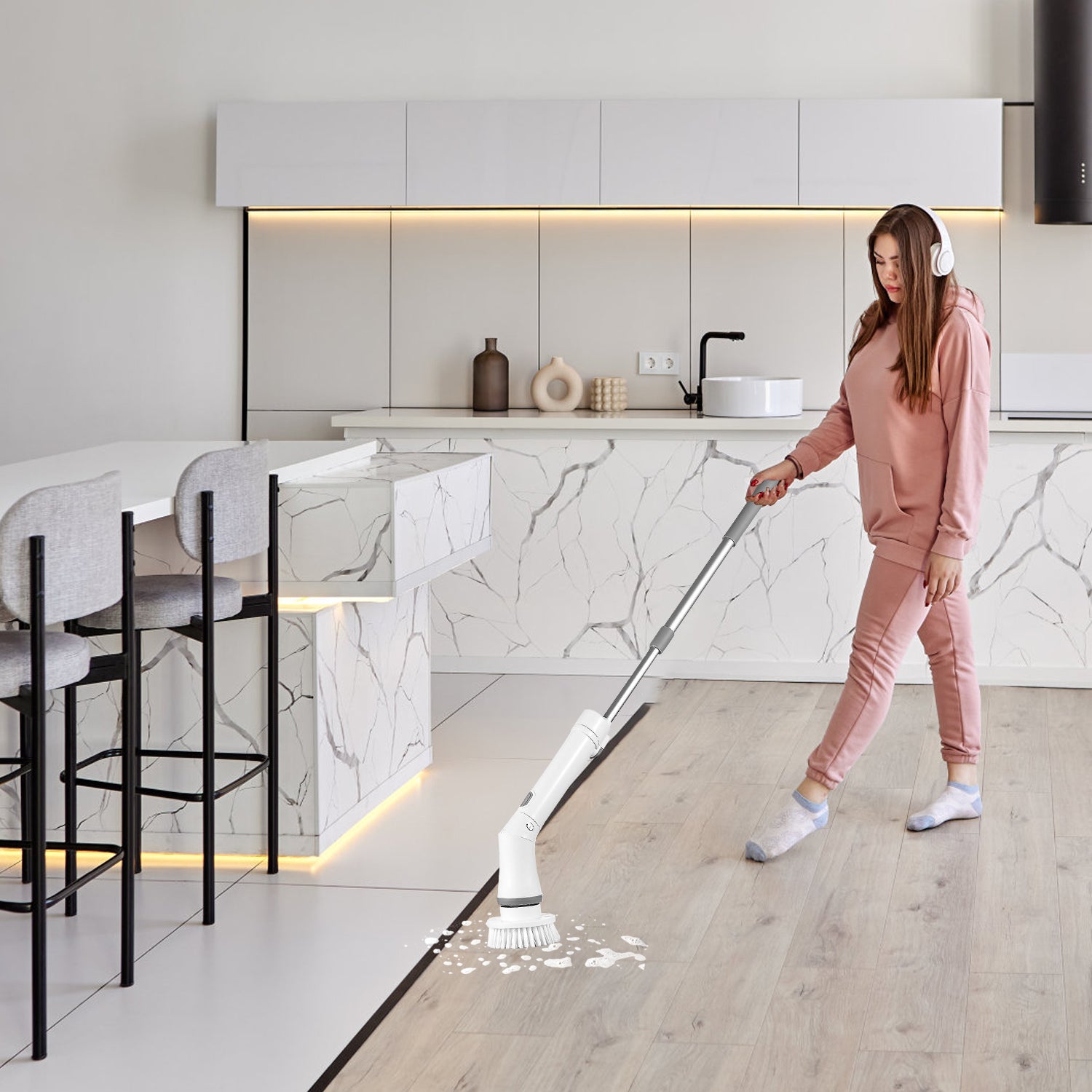 Powerful Electric Spin Scrubber Cordless Telescopic Cleaner