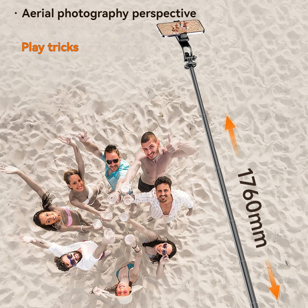 Selfie Stick Tripod with Fill Light Remote Extendable Phone Stand
